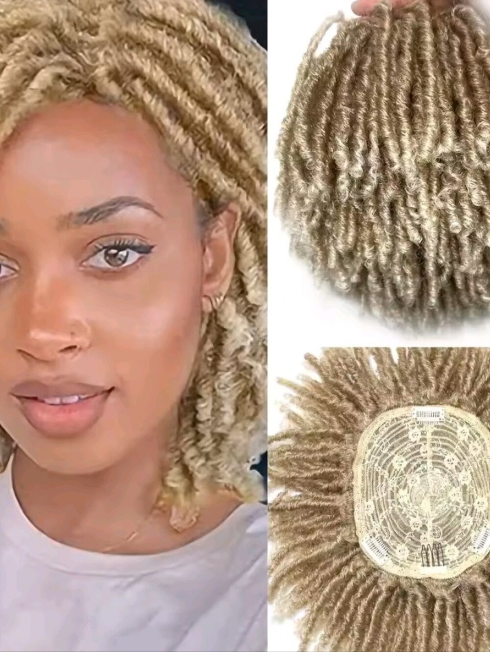 Men/Women braids Head Cover Synthetic Wig